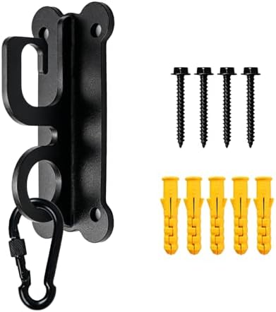 ESPETS Dog Black Tie Out Wall Hook Anchor, Secure Dog Leash Holder