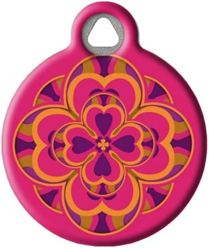 Lupine Pattern Heart 2 Heart Custom Pet ID Tag for Dogs and Cats (Large) Lupine Brand Matching Tag, Complements Lupine Leash and Collar Patterns, Customizable Dog Tags