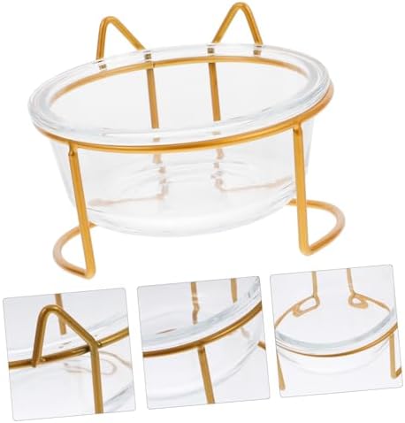 Milisten Elevated Cat and Dog Feeding Bowl Tilted Pet Food Container and Water Dish Raised Glass Bowl Protecting Spine for Comfortable Dining Experience