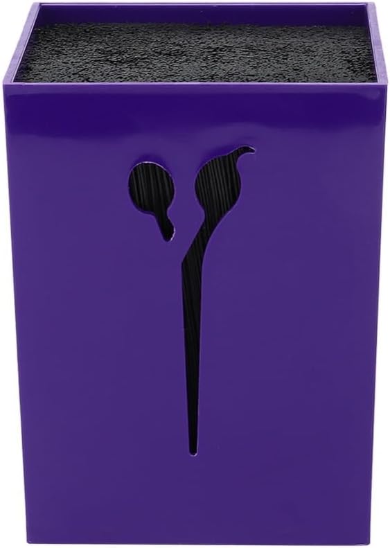 Scissor Holder Storage Box, ABS PET Hairdressing Shear Organizer with Anti-Slip Base, 4.13 x 3.19 in(Purple)
