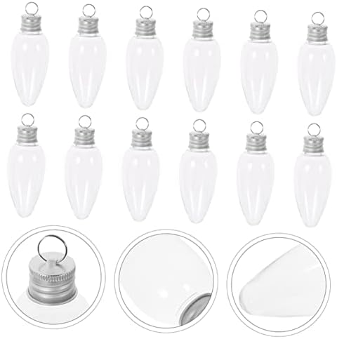 20pcs Bulb Shape Candy Containers Durable Pet Bottles for Christmas Decorations Wedding Favors Party Supplies Candy Storage for Holidays