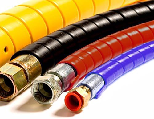 Electriduct 1 Inch Heavy Duty Spiral Wrap HDPE Flexible Plastic Cable Sleeve Hose Protector 25 Feet - Red