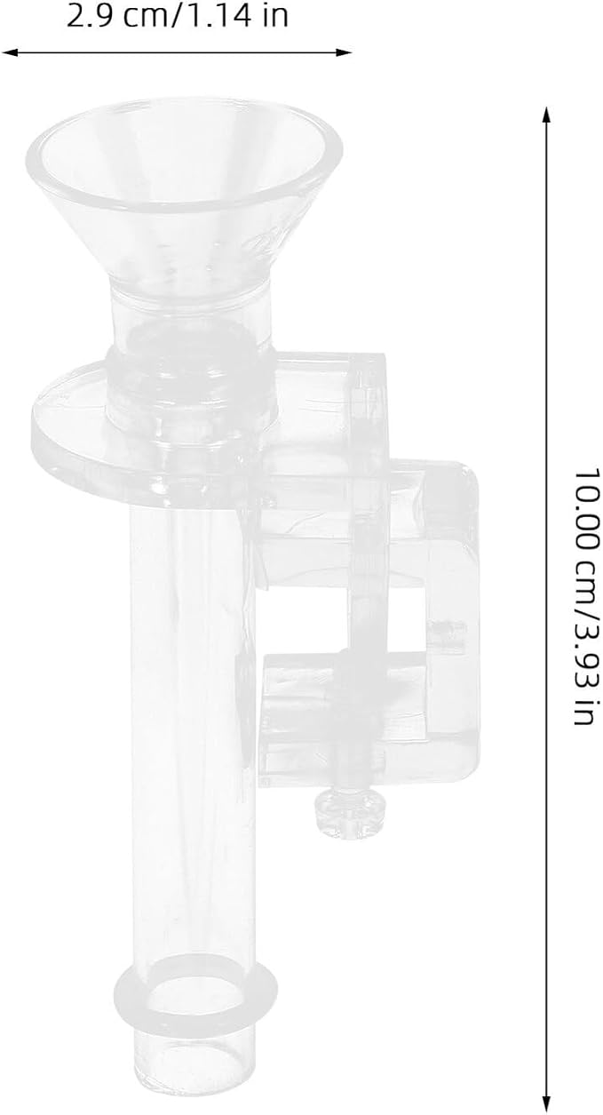 Abaodam Acrylic Shrimp Feeder Tube 10cm Wall-Mounted Aquarium Fish Tank Feeding Tool for Shrimp and Small Fish Aquarium Supplies