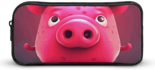 Peach Pets Pencil Case Large Capacity Pencil Pouch | Zipper Pencil Bag Aesthetic Coin Pouch Portable Desk Organizer for Office, Travel, Multi-Purpose Makeup Bag for Adults