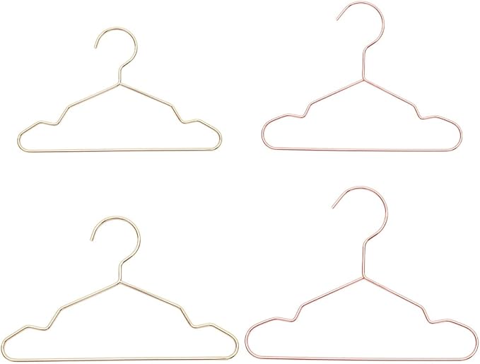4pcs Pet Clothes Hangers Iron Pet Apparel Organizers for Dogs Neatly Store Dog Clothing Accessories Random Colors