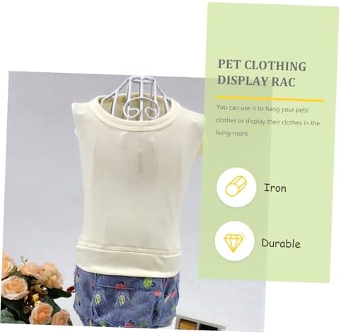 BESTonZON 1Pc Pet Clothing Display Rack Vintage Pet Clothes Organizer for Cat Dog Apparel for Home Pet Shop Use Stylish Hanger for Showcasing Pet Fashion