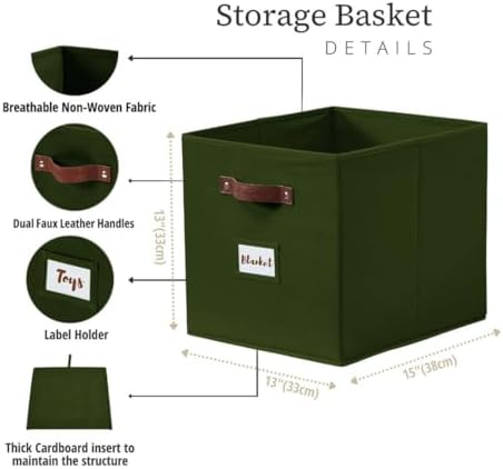 DECOMOMO Storage Bins, Storage Baskets for Shelves