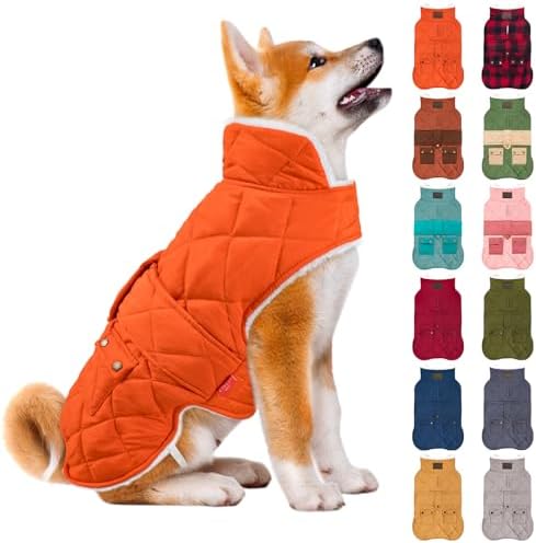 KYEESE Waterproof & Windproof Dog Coat for Small Medium Dogs Puffer Jacket