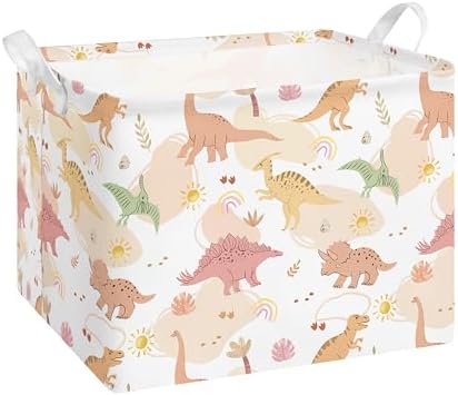 Collapsible Storage Basket Collapsible Fabric Laundry Basket with Handles | Spacious 15.7"×11.8"×11.8" size Folding Design Easy to Store Sturdy Fabric with Reinforced Handle Easy to Clean