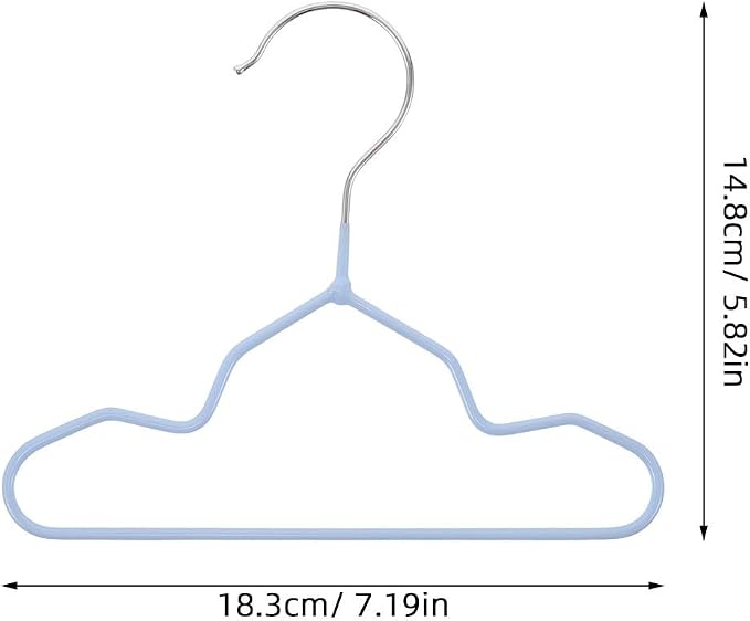 MAGICLULU Pet Clothes Hangers Versatile Usage 20pcs Non-Slip Plastic-Dipped Metal Rack Elegant Design for Small Dogs and Cats for Clothing and Pet Apparel, for Organizing Closets