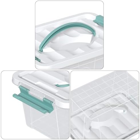 Zopnny 7-Quart Storage Bins with Lids, Stackable Plastic Totes, 6-Pack