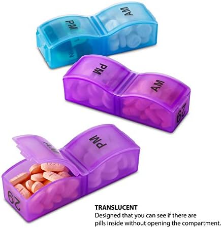 Deke Home - Monthly Pill Organizer 2 Times a Day, 30 Day Pill Box with AM PM Compartments, Large Monthly Medicine Organizer for Vitamins, Supplements & Medication, Travel-Friendly Pill Case, BPA Free