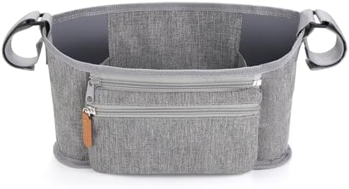 Accmor Universal Stroller Organizer with Detachable Phone Bag, Stroller Bag Caddy Organizer Stroller Accessories for Uppababy, Baby Jogger, Nuna, Doona, Britax Strollers