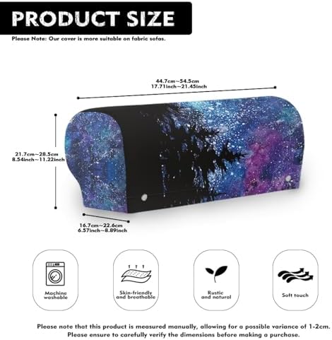 Galaxy Armrest Covers for Sofa Couch Arm Covers for Sofa 2 Pack Universal Size Scratch Resistant Protector Covers Soft Stretch Furniture Protector