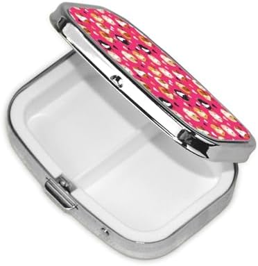 Travel-Sized Pill Organizer Compact Compartment Vitamin Case Cruise Flight Carry-On Must-Have, Love Heart Guinea Pig Pet