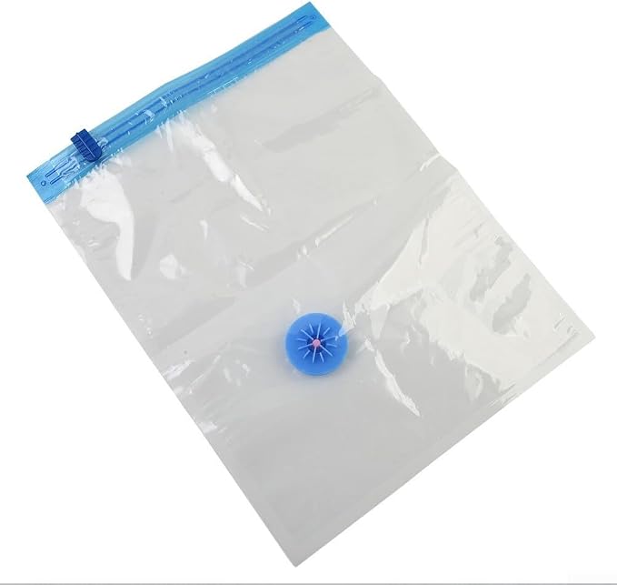 Transparent Vacuum Storage Bags for Clothes, Folding Compressed Space Saving Organizers, Large Size for Comforters, Blankets, Pillows, Seasonal Clothing, 7 Wire Thickness(30x40cm)