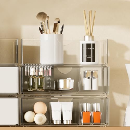 Efficient Makeup Storage Holder Drawer Divider Space Saving Clear Drawer Divider Box for Makeup and Small Item Small Item Storage Container