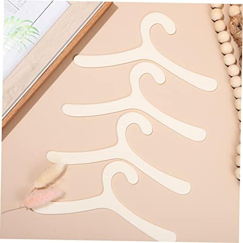 Healifty 40 Pcs Pet Apparel Hangers Small Plastic Clothes Organizer for Dogs Cats Lightweight Beige Rack for Small Pets Drying and Storage