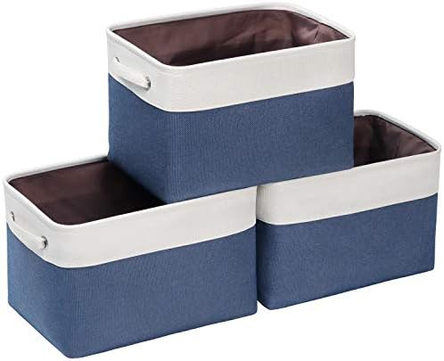 Fabric Storage Bins for Shelves, Rectangle Storage Basket, 3 Pack