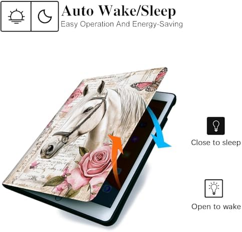 for Samsung Galaxy Tab A8 10.5 Inch 2022 Model X200/X205/X207 Tablet Case,Auto Wake/Sleep,Adjustable Stand Protective Cover - Cute Owl Heart