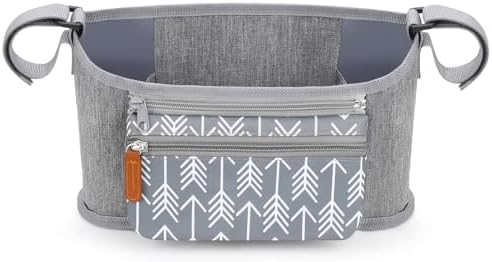 Accmor Universal Stroller Organizer with Detachable Phone Bag, Stroller Bag Caddy Organizer Stroller Accessories for Uppababy, Baby Jogger, Nuna, Doona, Britax Strollers