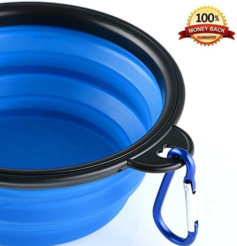 Collapsible Silicone Dog Bowls, 3-Pack Travel Pet Food Water Bowls