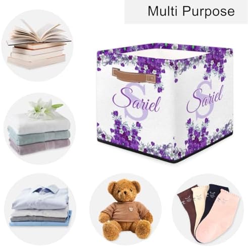 Customized Storage-Basket Collapsible Baby Keepsake-Box Organizer-Bins as Gifts for Girls Boys Baby Adults Cubes Storage-Box Print Name on It