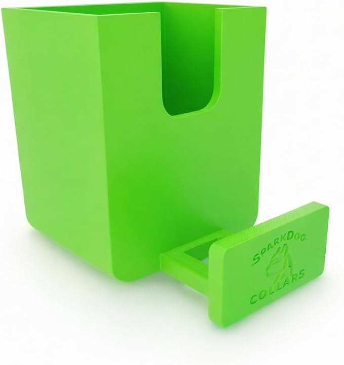 SparkDog GrabNGo E-Collar Dock, Fits Large RuffLand (Green, Standard) | Crate-Mounted Holder for E-Collar Remote & Strap, Durable K9 Accessory for Dogs, Made in USA