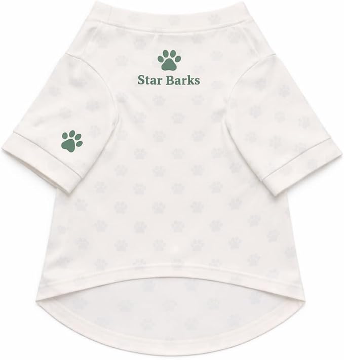 Luxury Designer Dog T Shirt – Trendy Puppy Clothes for Small Dogs, Fashion Pet Tee for French Bulldogs & Chihuahuas, Everything Chic Dog Apparel (StarbarksTee, Large)