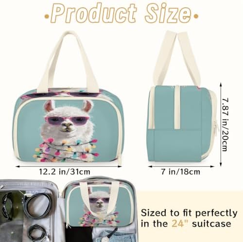 Cute Llama Travel Toiletry Bag for Women