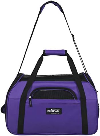 EliteField Soft-Sided Pet Carrier for Cats & Small Dogs (3-Year Warranty) | Airline Approved, Removable Bed & Cover, Built-In Leash, Luggage Sleeve, Seat Belt Loop, Waterproof, Durable, Foldable