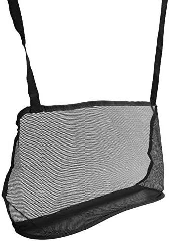 Car Seat Organizer Overhead Console Storage Net Bag with Adjustable Straps for Pet Barrier and Distracted Driving Prevention (Black)
