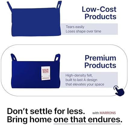 Collapsible Felt RED Storage Bin Small 7.1"x5.1"x5.1" – Foldable Basket with Handles for Closet, Storage, Laundry Room Organization, Decorative Storage Baskets for Shelves, Nursery Storage