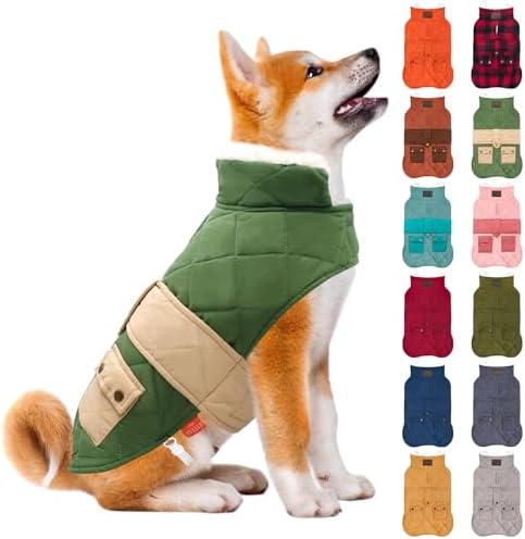 KYEESE Waterproof & Windproof Dog Coat for Small Dogs Puffer Jacket