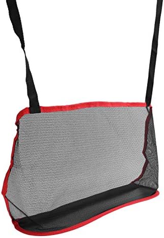 Car Seat Organizer Overhead Console Storage Net Bag with Adjustable Straps for Pet Barrier and Distracted Driving Prevention (Red)