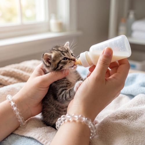 Pet Nursing Kit for Newborn Kittens & Puppies - Bottle Feeding Set with Silicone Nipples, Syringes, Medicine Feeder & Formula Dispenser - Milk Feeder for Baby Squirrels, Rabbits & Small Animals