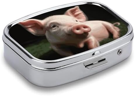 Cute Pets Pill Box 2 Compartment Pill Case Portable Pocket Pill Organizer Medicine Vitamin Organizer for Men Women