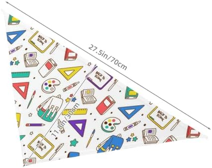 Teacher's Pet Dog Bandana,Funny Bandana Gift,Photo Prop Accessories for Dog Lovers Owner Gift,Triangle Reversible Fall Scarf, Adjustable (Back to School Season-Back to School Season-Color)