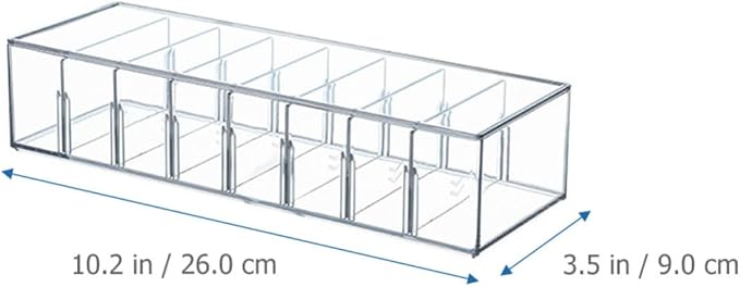 Cable Management Box with Lid and 8 Slots, Pet Material Charger Organizer for Cable Storage and Cord Management, for Home and Office Electronics Accessories
