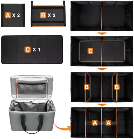 GDNasist Car Trunk Organizer and Storage for Car, SUV & Sedan, Extra Large