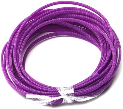 Jutagoss PET Expandable Braided Cable Sleeve, 16.4ft - 3/16 inch Purple Cable Management Sleeve, Wire Loom Tube Cord Protector for USB Cable, Power Cord, Audio Video and More, 1Pc