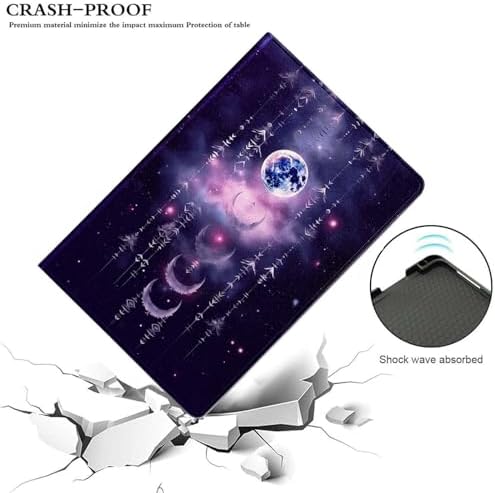 for Samsung Galaxy Tab S8 2022/Tab S7 2020 11" Tablet Case(Model SM-X700/X706/T870/T875/T878),Premium Leather Folio Stand Auto Wake/Sleep,Multiple Viewing Stand,Moon Eclipse Starry Night Sky