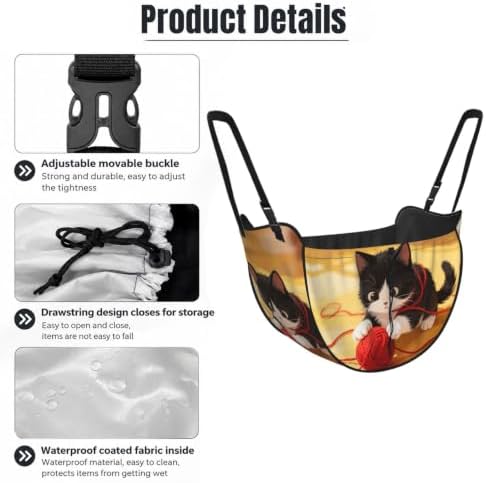 Cat Yarn Ball Car Seat Organizer-Backseat Storage Bag for Travel | Waterproof Durable. Holds Snacks Gear Essentials. Fits Most Cars.