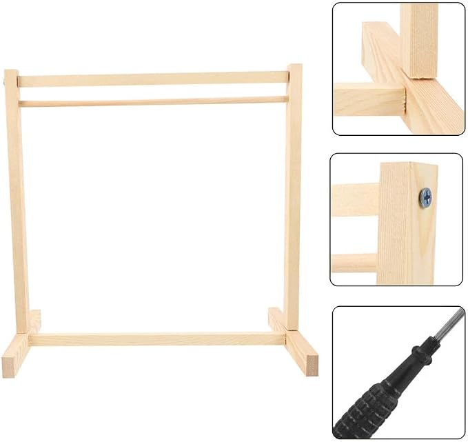 Wood Pet Clothing Display Stand Organizer, 15.7x15.7x8.26 Inch | Natural Wood Clothing Rack, Requires Assembly