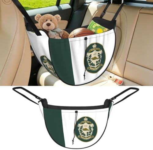 Kitchener Flag Car Seat Organizer-Backseat Storage Bag for Travel