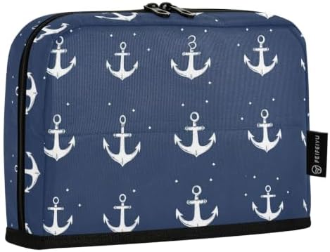 Small White Anchor Pencil Case for Kids Girls Boys | Large Pencil Pouch Pen Bag Holder with Big Capacity