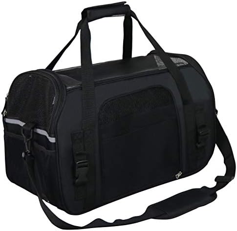 EliteField Soft-Sided Pet Carrier for Cats & Small Dogs (3-Year Warranty) | Airline Approved, Removable Bed & Cover, Built-In Leash, Luggage Sleeve, Seat Belt Loop, Waterproof, Durable, Foldable