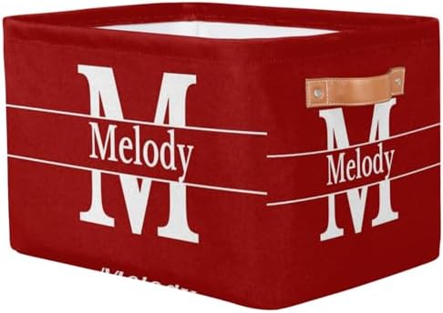 Custom Storage Baskets Name Letter Red Storage Bins Basket Boxes