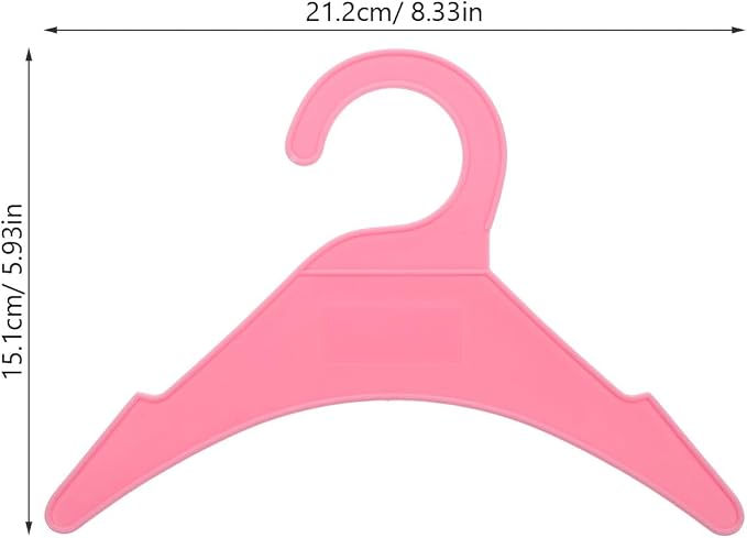 DECHOUS 10pcs Small Plastic Dog Hangers Pet Apparel Dry Hanger Set for Puppy Garment Organizer Rack for Home Storage