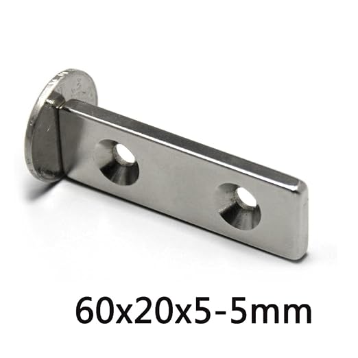 3~10PCS 60x20x5-5mm Sheet Rare Earth 2 Holes 5mm Block Rectangular 60x20x5-5 Strip Magnetic 60 * 20 * 5-5 Magnets(5pcs)